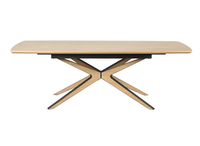 Table à manger extensible effet bois 10 personnes 160-220 cm OXANE