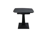 Table à manger extensible en céramique noire 8 personnes 120-180 cm ELIAD