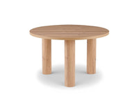 Table à manger ronde effet bois 120cm LORINA