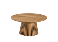 Table basse ronde en bois clair HEKA