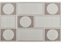 Tapis à formes géométriques beige et marron 160 x 230 cm SIENNA