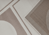 Tapis à formes géométriques beige et marron 200 x 290 cm SIENNA