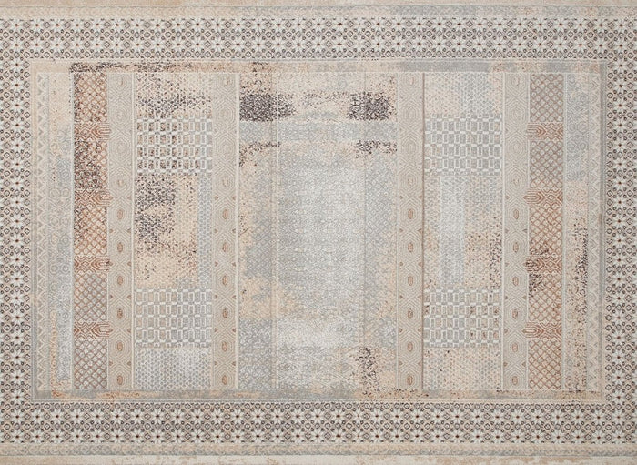 Tapis à motifs orientaux beige et marron 200 x 290 cm LUMA