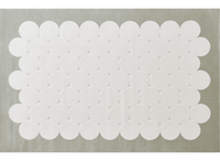 Tapis à  motifs rond blanc écru 192 x 290 cm CLARA
