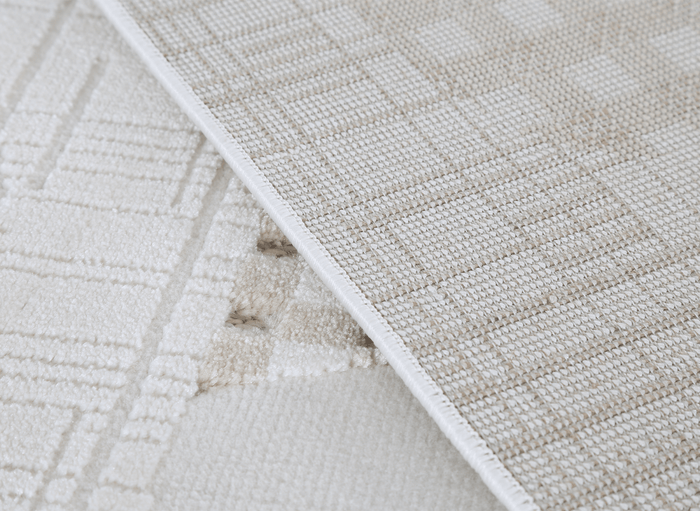 Tapis beige à motifs 160 x 230 cm BRUME
