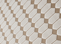 Tapis beige à motifs hexagonal 160 x 230 cm KELVYN