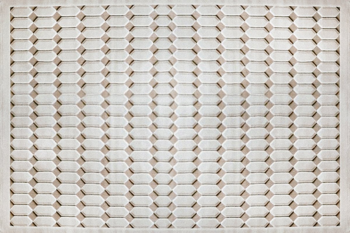 Tapis beige à motifs hexagonal 160 x 230 cm KELVYN