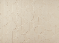 Tapis beige à motifs ronds 160 x 230 cm PURO