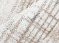 Tapis beige à motifs striés gris 160 x 230 cm PEKIN