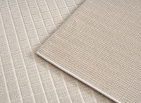 Tapis beige à petits carreaux 200 x 290 cm TALO