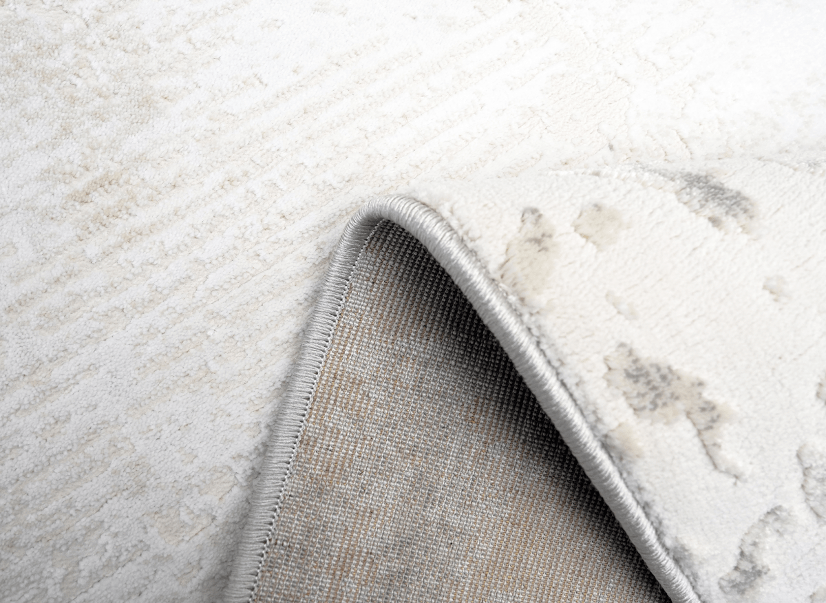 Tapis beige en tissu texturé 160 x 230 cm VANILLE