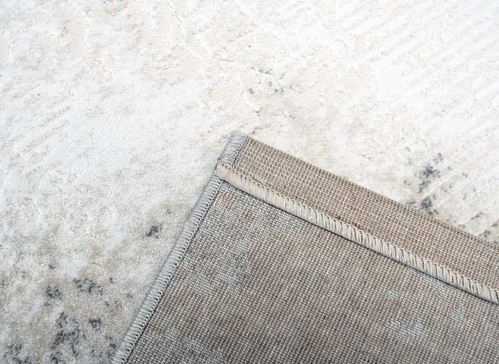 Tapis beige en tissu texturé 200 x 290 cm VANILLE