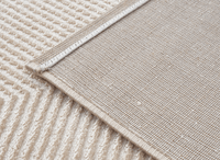 Tapis beige et blanc motif chevron 160 x 230 cm HERRING