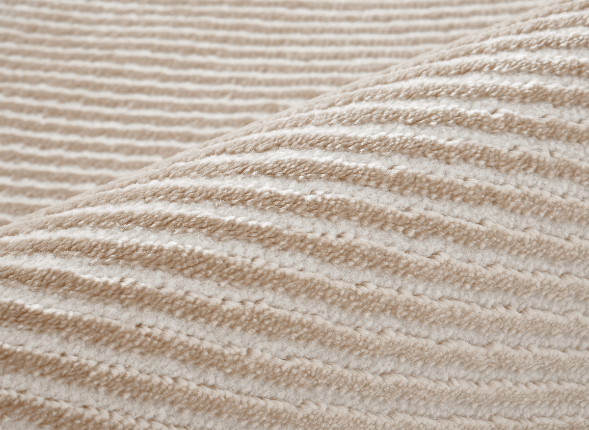Tapis beige et blanc motif organique 160 x 230 cm SAND