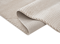 Tapis beige et blanc motif organique 160 x 230 cm SAND