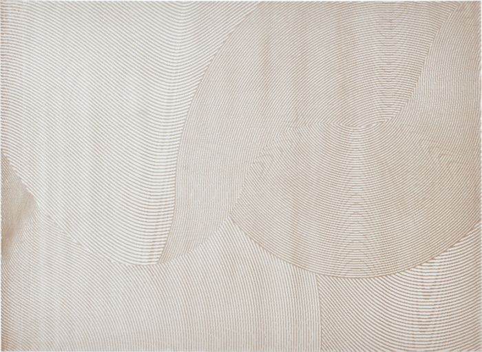 Tapis beige et blanc motif organique 200 x 290 cm SAND