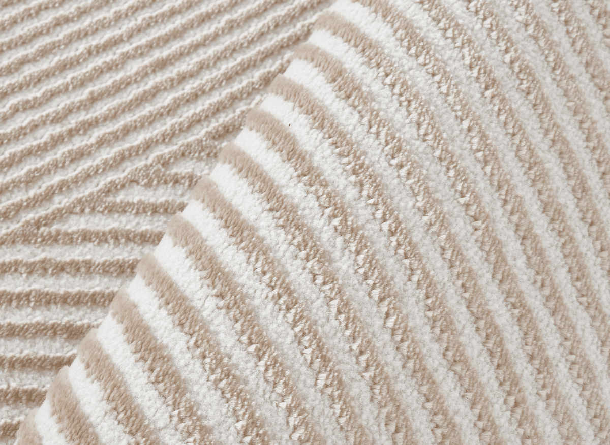 Tapis beige et blanc motif organique 200 x 290 cm SAND