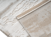 Tapis beige et bleu à motifs graphiques 160 x 230 cm MOSCOU