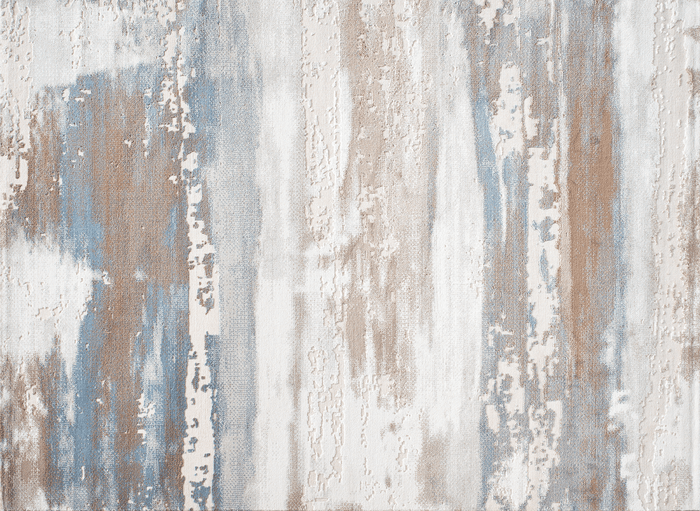 Tapis beige et bleu à motifs graphiques 160 x 230 cm MOSCOU