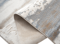 Tapis beige et bleu à motifs graphiques 160 x 230 cm MOSCOU