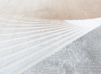 Tapis beige et gris à motifs blancs 160 x 230 cm PORTO