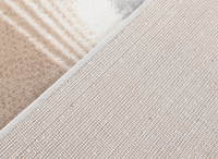 Tapis beige et gris à motifs blancs 200 x 290 cm PORTO