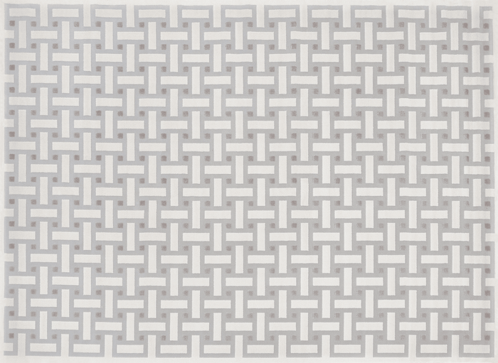 Tapis beige et gris à motifs rectangulaires 160 x 230 cm LYS