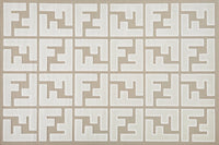 Tapis beige foncé à lettres beiges 160 x 230 cm KEZIA
