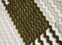 Tapis blanc à motifs carrés verts 160 x 230 cm THEOA