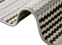 Tapis blanc à motifs carrés verts 200 x 290 cm THEOA