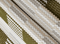 Tapis blanc à motifs carrés verts 200 x 290 cm THEOA