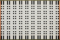 Tapis blanc à motifs noirs, verts et orange 160 x 230 cm ELINN
