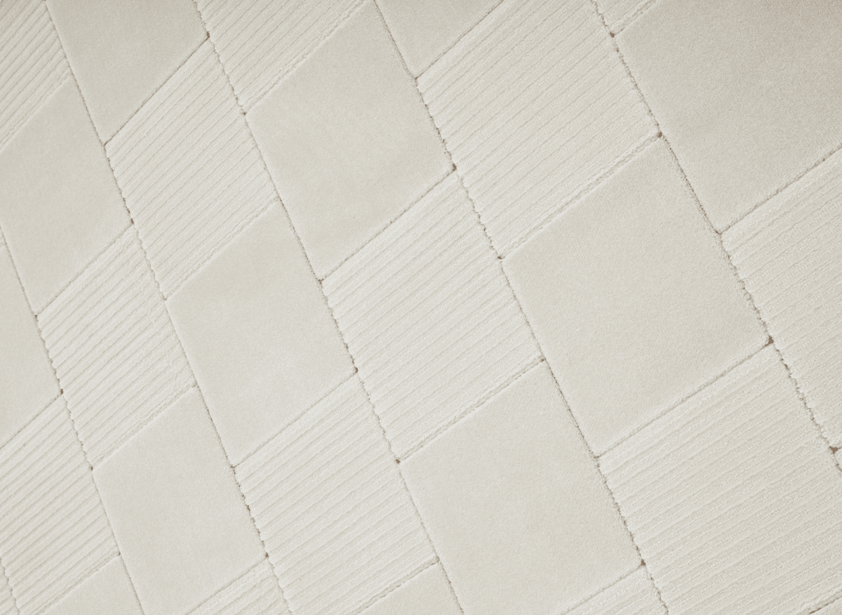 Tapis blanc écru à carreaux texturés 160 x 230 cm KARLINE