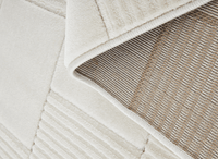 Tapis blanc écru à carreaux texturés 200 x 290 cm KARLINE