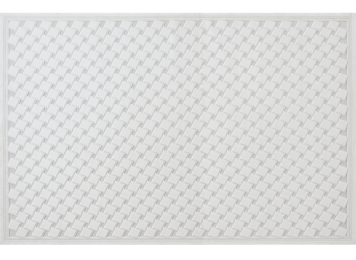 Tapis blanc écru à formes carrées 192 x 290 cm LERIS