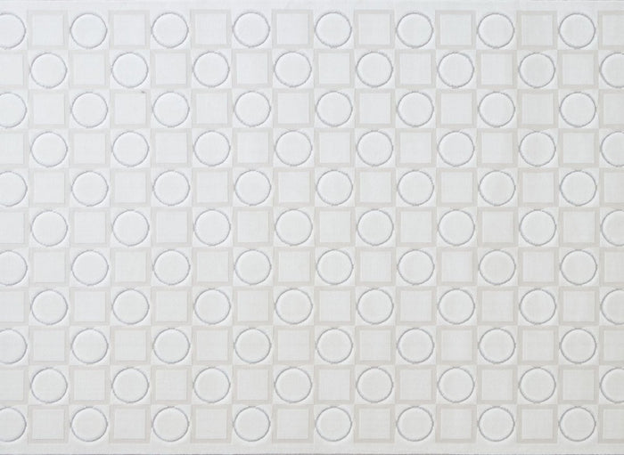 Tapis blanc écru à formes géométriques 192 x 290 cm KAELIES