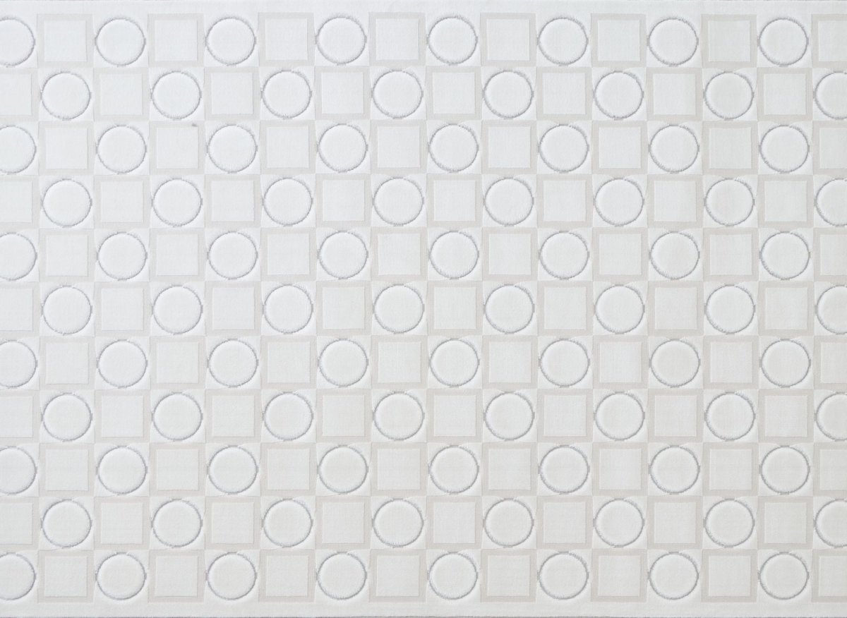 Tapis blanc écru à formes géométriques 154 x 230 cm KAELIES
