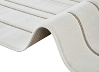 Tapis blanc écru à lignes asymétriques beiges 160 x 230 cm AYLAN