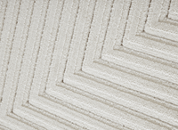 Tapis blanc écru à losanges beiges 200 x 290 cm ROUBY