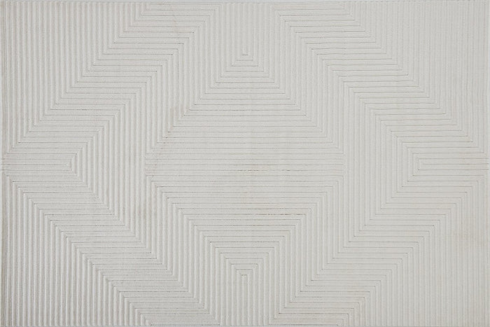 Tapis blanc écru à losanges beiges 160 x 230 cm ROUBY