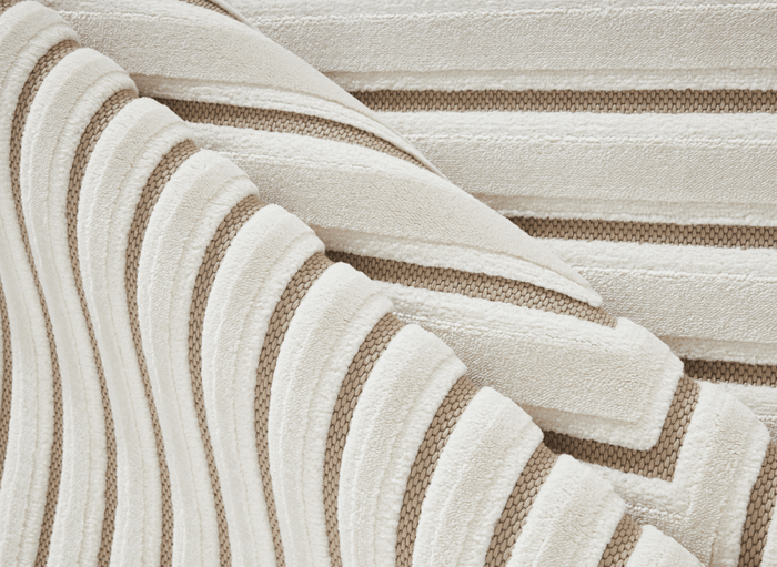 Tapis blanc écru à motifs chevrons  160 x 230 cm AMELIO