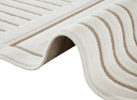 Tapis blanc écru à motifs chevrons  200 x 290 cm AMELIO