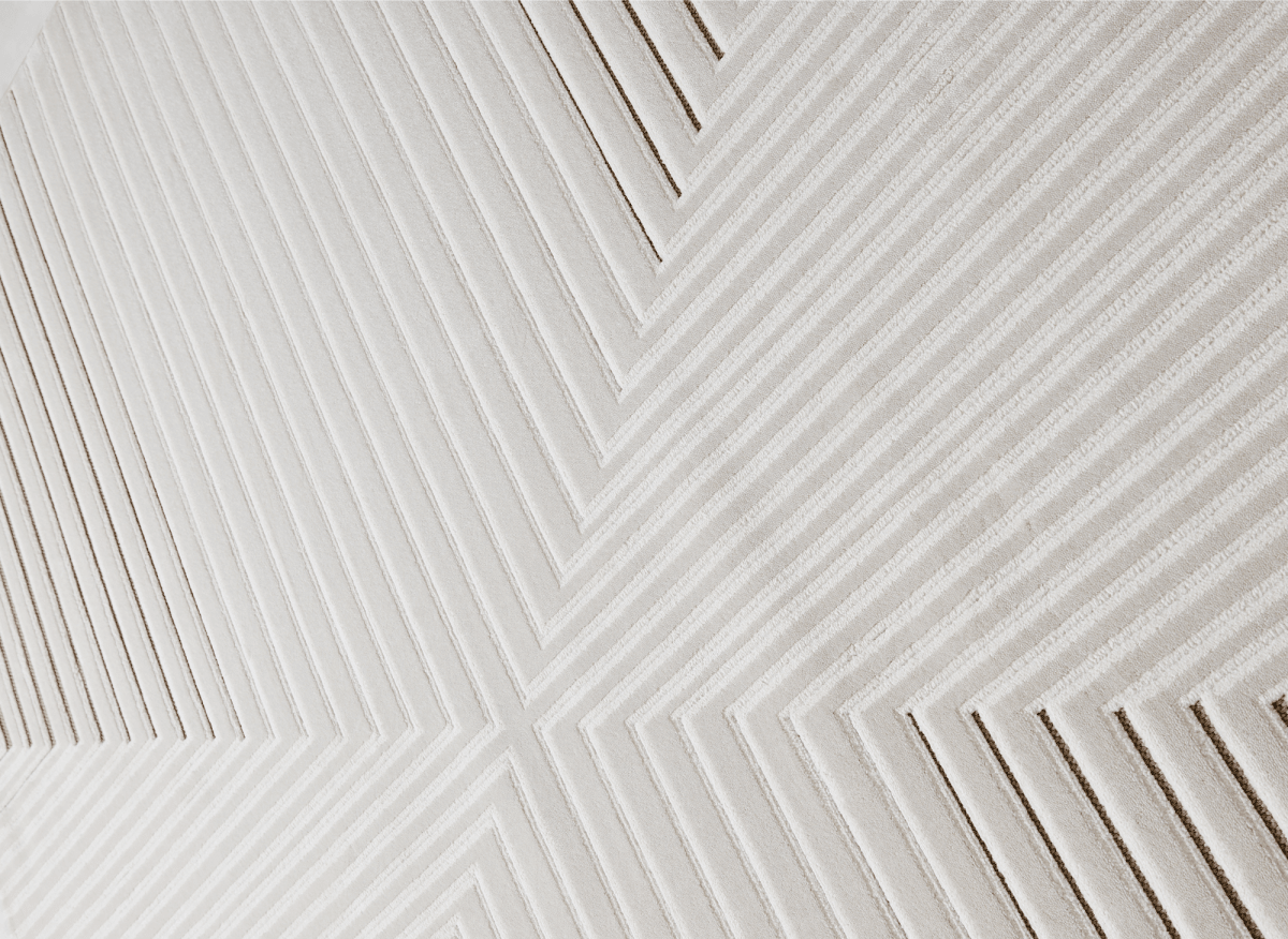 Tapis blanc écru à motifs chevrons  200 x 290 cm AMONA