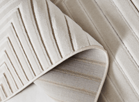 Tapis blanc écru à motifs chevrons  200 x 290 cm AMONA