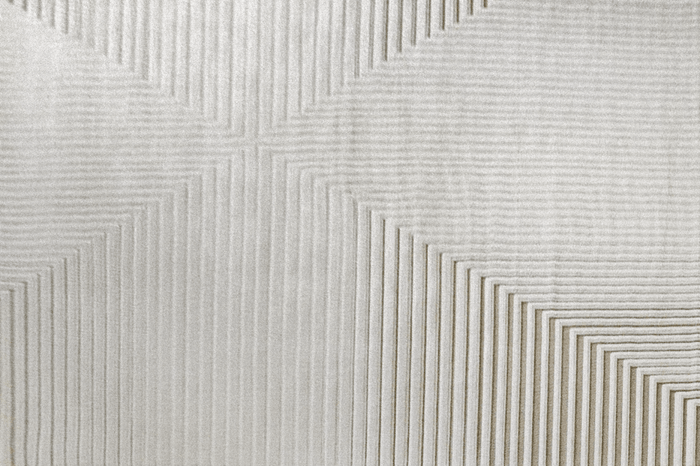 Tapis blanc écru à motifs chevrons  200 x 290 cm AMONA