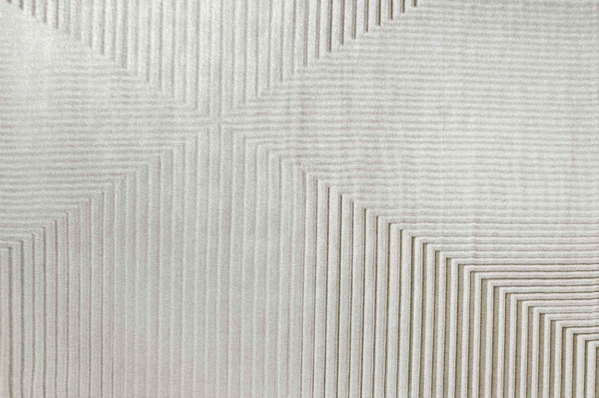 Tapis blanc écru à motifs chevrons  160 x 230 cm AMONA