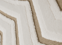 Tapis blanc écru à motifs circulaires beiges 160 x 230 cm ALEO