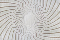 Tapis blanc écru à motifs circulaires beiges 160 x 230 cm ALEO