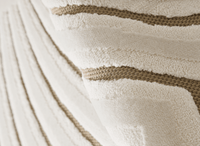 Tapis blanc écru à motifs circulaires beiges 200 x 290 cm ALEO