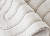 Tapis blanc écru à relief géométriques 192 x 290 cm AFINA